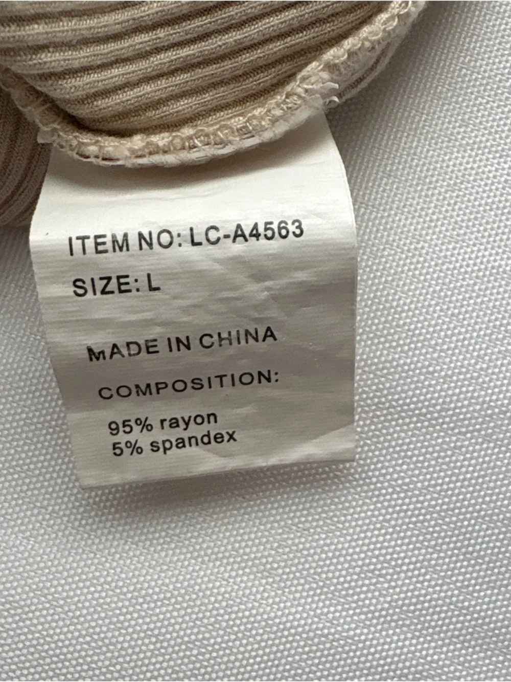 Neutral Sequin Ribbed Tank Top - Picture 5 of 5